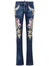 Dsquared2 Metallic-detailing Flared Jeans In Blue
