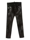 Dsquared2 Metallic-effect Trousers In Black