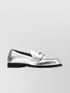 Dsquared2 Metallic Neoclassic Loafers With Textured Surface In Metallic
