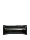 Dsquared2 Metallic-trim Leather Clutch Bag In Black
