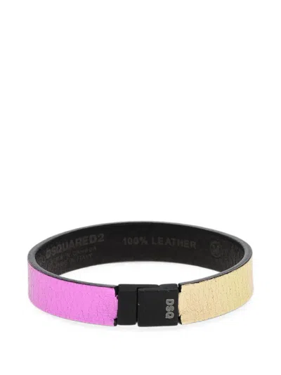 Dsquared2 Metallic-effect Logo-engraved Bracelet In Multi