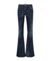 Dsquared2 Medium Rise Denim Flared Jeans In Blue