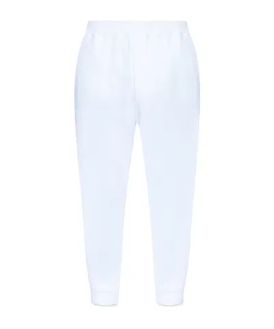 Dsquared2 Mid-rise Cotton Track Trousers In White