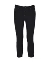 Dsquared2 Low-rise Cropped Skinny Trousers In Black
