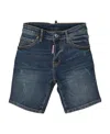 Dsquared2 Mid-rise Denim Shorts In Blue
