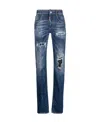 Dsquared2 Mid-rise Distressed Jeans In Blue