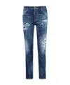 Dsquared2 Mid-rise Distressed Skinny Jeans In Blue