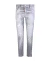 Dsquared2 Embellished Distressed Skinny Jeans In White