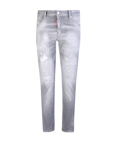 DSQUARED2 DSQUARED2 EMBELLISHED DISTRESSED SKINNY JEANS