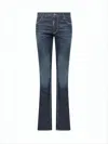 Dsquared2 Dark Clean Wash Flared Jeans In Stretch Cotton Denim In Blue