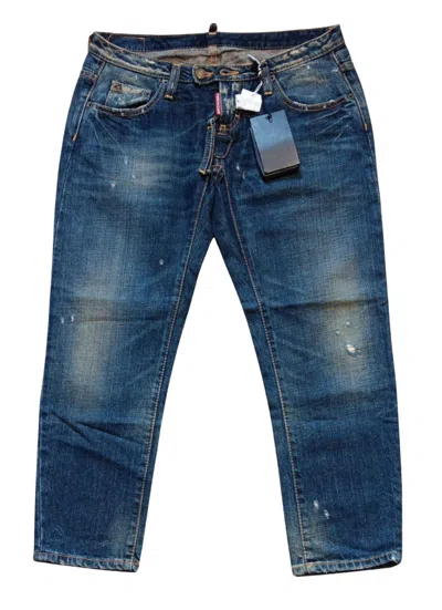 Dsquared2 Mid Rise Jeans Size 42 In Blue
