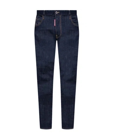 DSQUARED2 DSQUARED2 LOGO PATCH STRAIGHT-LEG JEANS