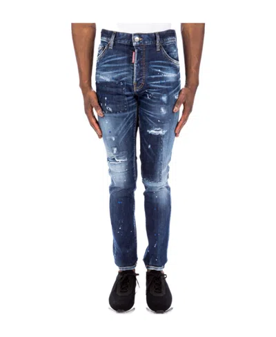 Dsquared2 Mid-rise Skinny Jeans In Blue