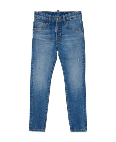 Dsquared2 Mid-rise Skinny Jeans In Blue