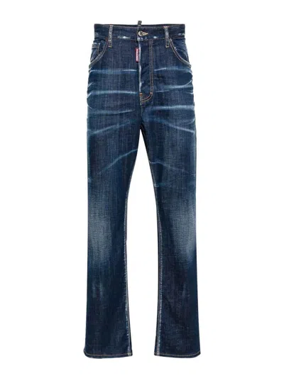 Dsquared2 Mid-rise Skinny Jeans In Dark Blue