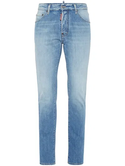 Dsquared2 Light Blue Mid-rise Slim Jeans