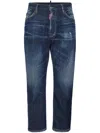 Dsquared2 Blue Cotton Blend Jeans In Blue