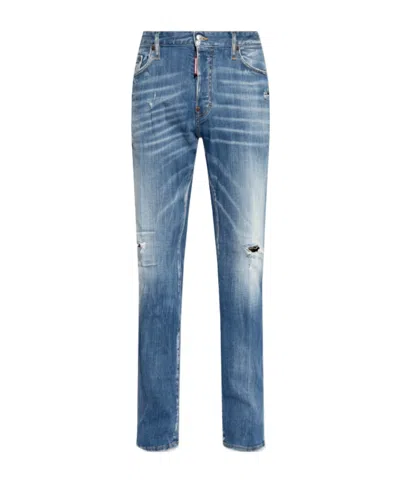Dsquared2 Mid-rise Straight-leg Jeans In Blue
