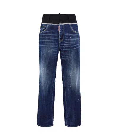 Dsquared2 Mid-rise Straight-leg Jeans In Multi