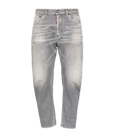 DSQUARED2 DSQUARED2 MID-RISE STRAIGHT-LEG PAINT SPLATTER JEANS