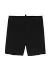 Dsquared2 Mid-rise Tailored Shorts In Black