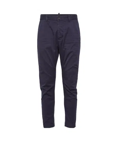 Dsquared2 Mid-rise Tapered Trousers In Black