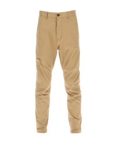 Dsquared2 Mid-rise Tapered Trousers In Brown