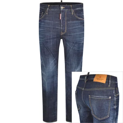 Dsquared2 Mid Wash 642 Regular Fit Jeans Blue