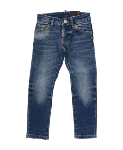 Dsquared2 Middle Waist Denim Trousers In Blue
