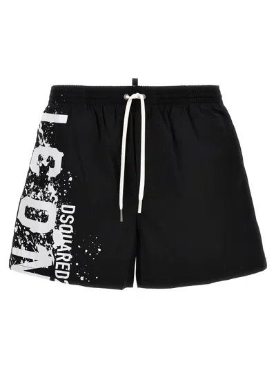 Dsquared2 Midi Boxer Shorts In Black