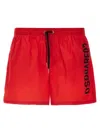Dsquared2 Swim Trunks Mid-length Elastic Waistband In Red