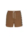 Dsquared2 Brown Swimsuit With Black And White Logo