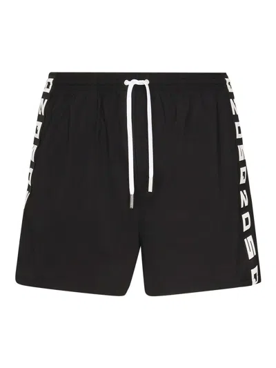 Dsquared2 Midi Boxer With Logo In Black