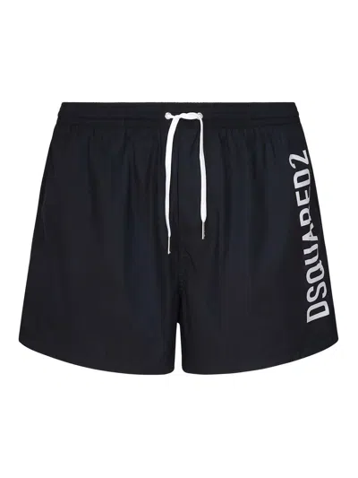 Dsquared2 Midi Boxer With Logo In Blue