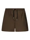 Dsquared2 Midi Boxer With Logo In Brown