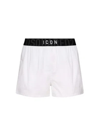Dsquared2 Midi Boxer With Logo In White