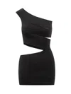 Dsquared2 Black Stretch Knit Bandage Dress In Black