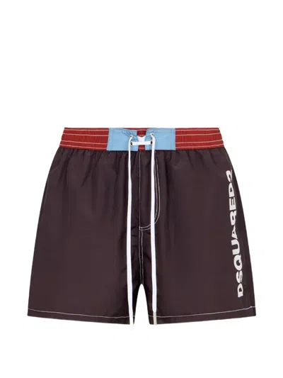 Dsquared2 Midi Swim Boxer In Multi
