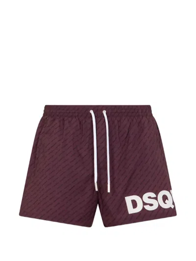Dsquared2 Midi Swim Boxers In Purple