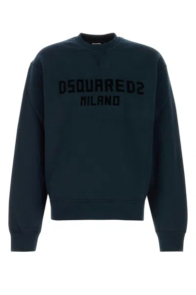 Dsquared2 Midnight Blue Cotton Sweatshirt