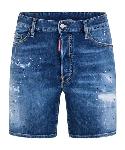 Dsquared2 Midrise Denim Shorts In Blue