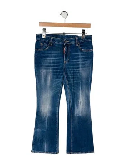Pre-owned Dsquared2 Mid-rise Flared Jeans In Blue