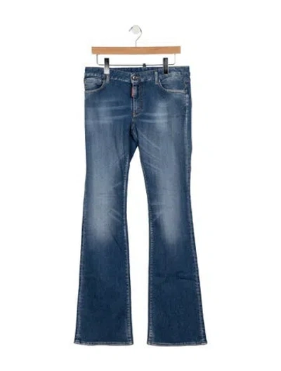 Pre-owned Dsquared2 Mid-rise Flared Jeans In Blue