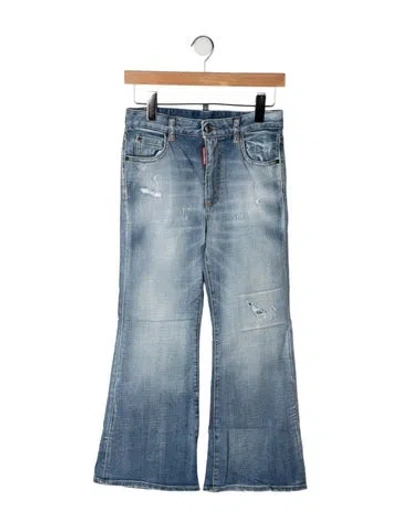 Pre-owned Dsquared2 Mid-rise Flared Jeans In Blue