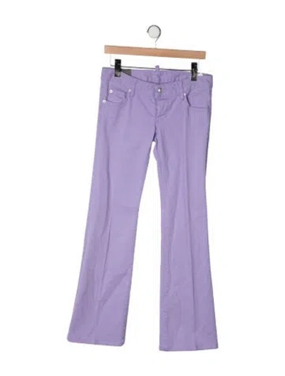 Pre-owned Dsquared2 Mid-rise Flared Jeans In Purple