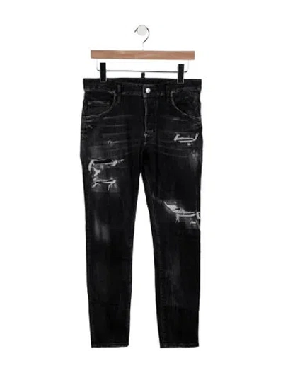 Pre-owned Dsquared2 Mid-rise Skinny Leg Jeans In Black