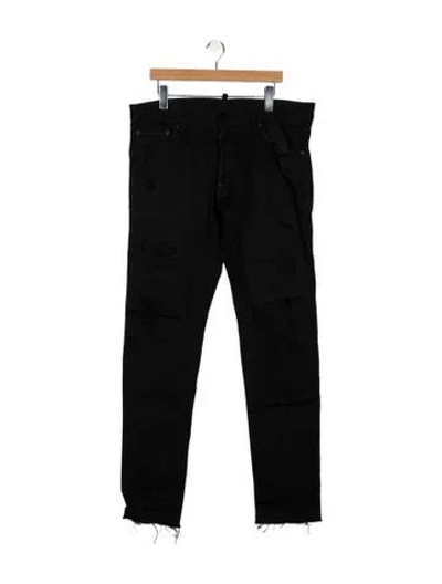 Pre-owned Dsquared2 Mid-rise Skinny Leg Jeans In Black
