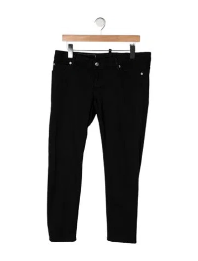 Pre-owned Dsquared2 Mid-rise Skinny Leg Jeans In Black