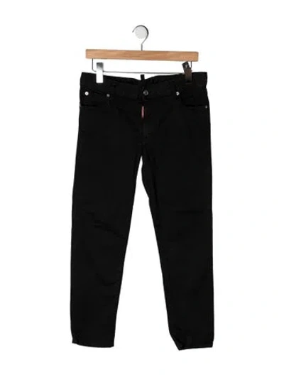 Pre-owned Dsquared2 Mid-rise Skinny Leg Jeans In Black