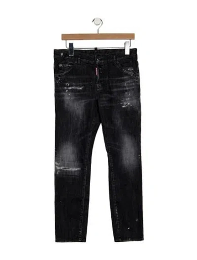 Pre-owned Dsquared2 Mid-rise Skinny Leg Jeans In Black